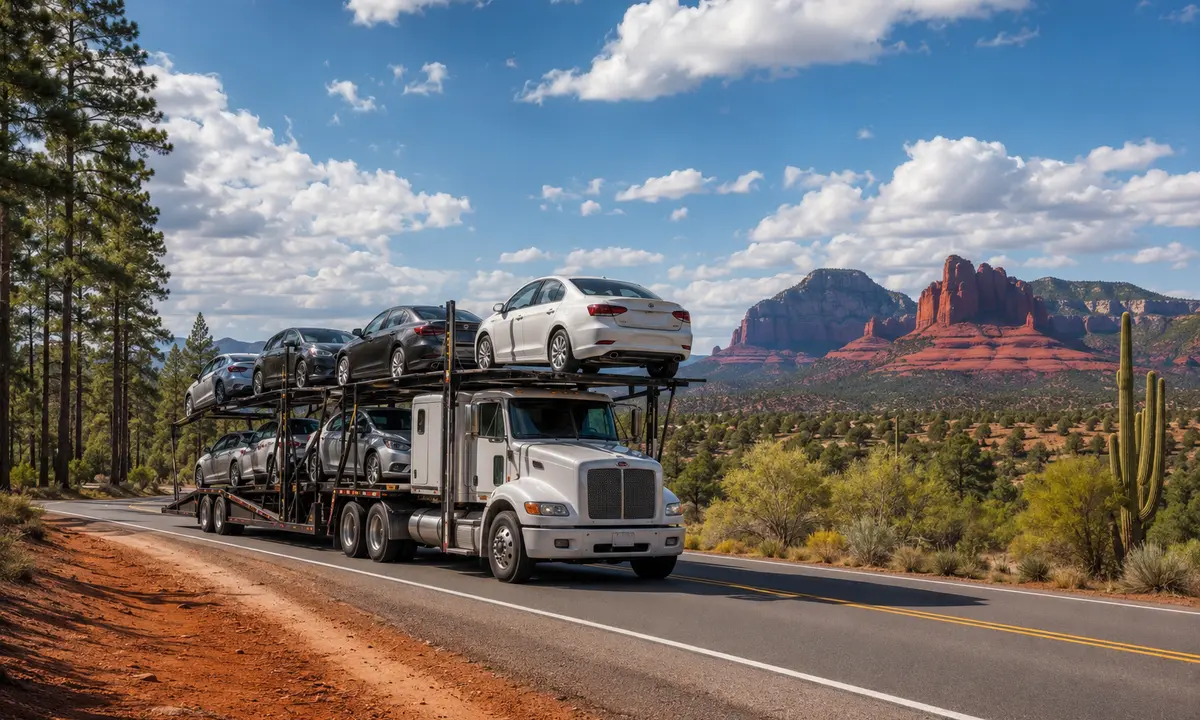 Alabama to Arizona car shipping on an auto transport carrier