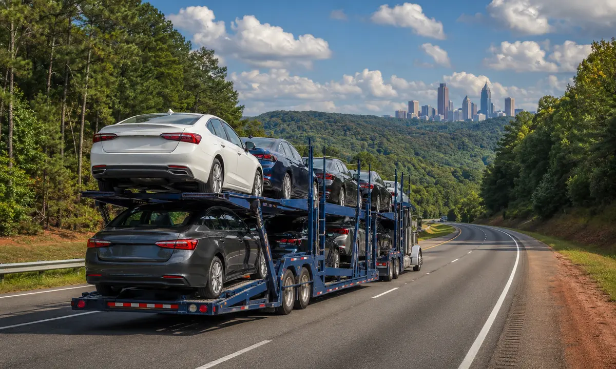 Alabama to Pennsylvania car shipping on an auto transport carrier