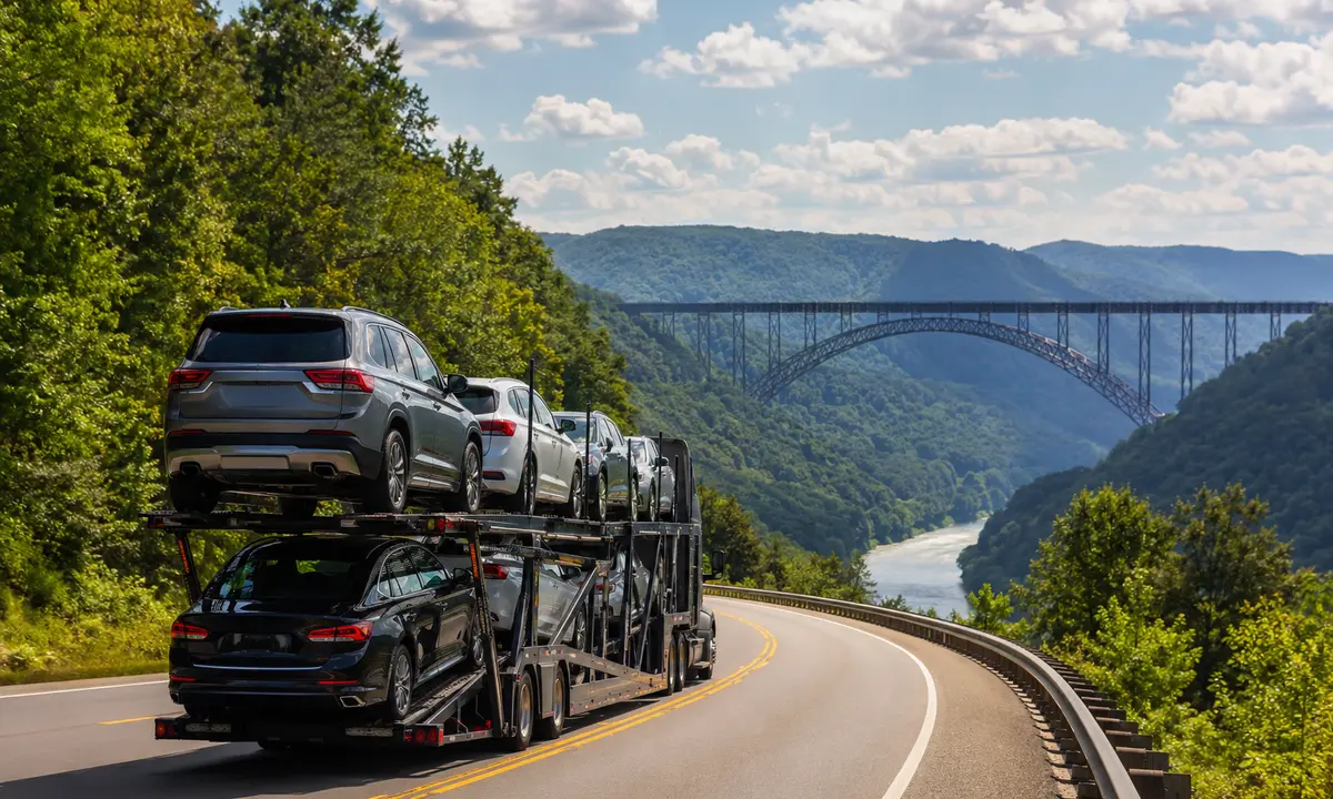 Alabama to West Virginia car shipping on an auto transport carrier