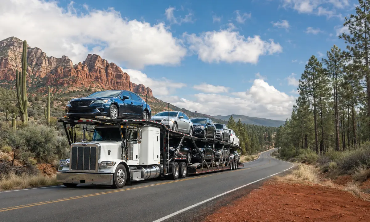 Arizona to Alabama car shipping on an auto transport carrier