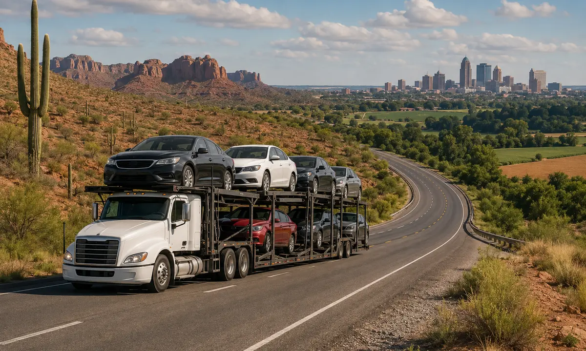 Arizona to Ohio car shipping on an auto transport carrier