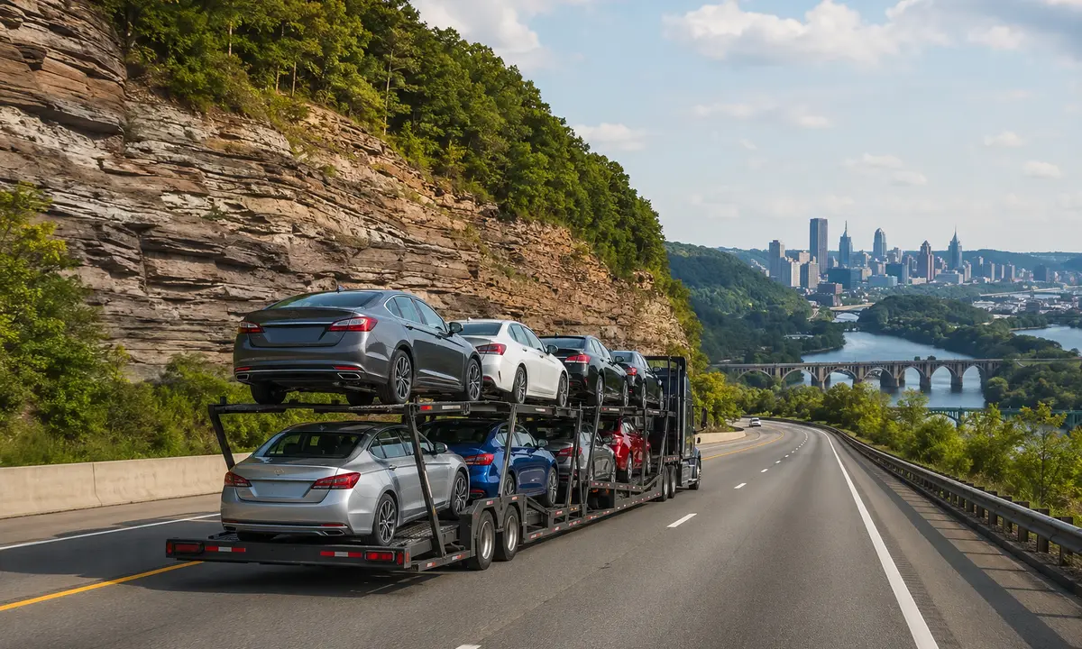 Arkansas to Pennsylvania car shipping on an auto transport carrier