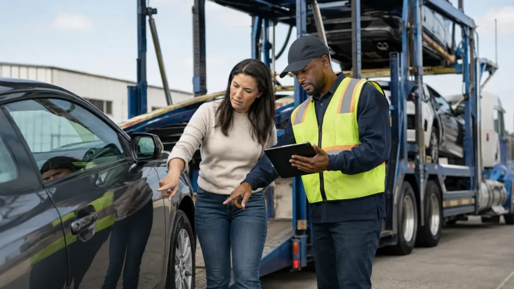 Auto transport inspection and insurance protection documentation