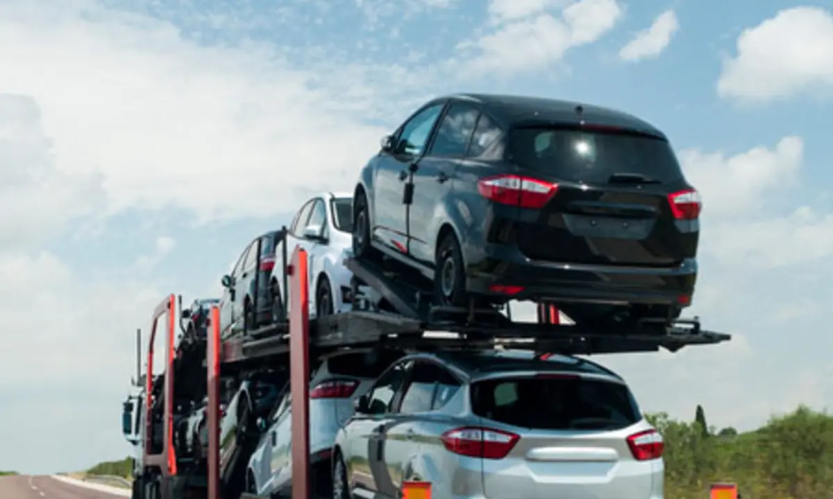 Real open car carrier transporting vehicles from Connecticut to Ohio Real open car carrier transporting vehicles from Connecticut to Ohio