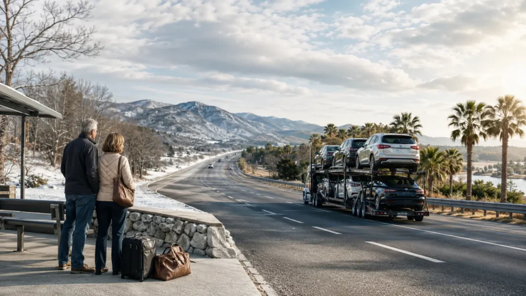 Seasonal north-to-south car shipping toward Florida