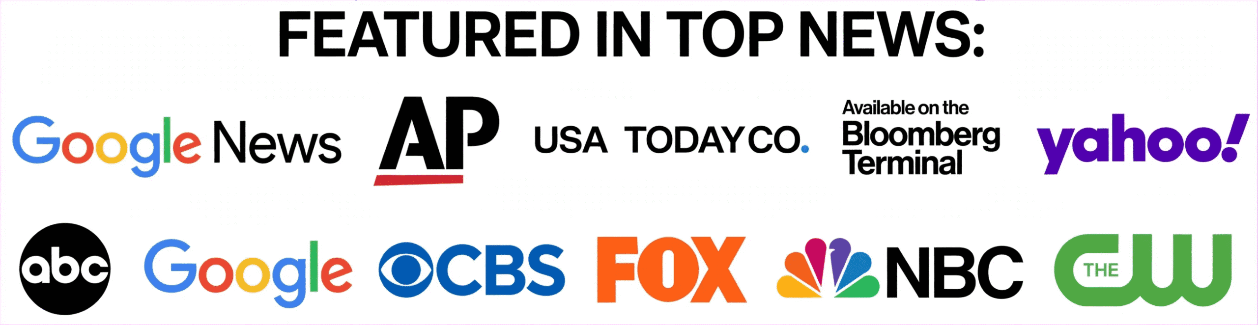 Featured in top news: Google News, AP, USA TODAY, Bloomberg, Yahoo, ABC, Google, CBS, FOX, NBC, CW