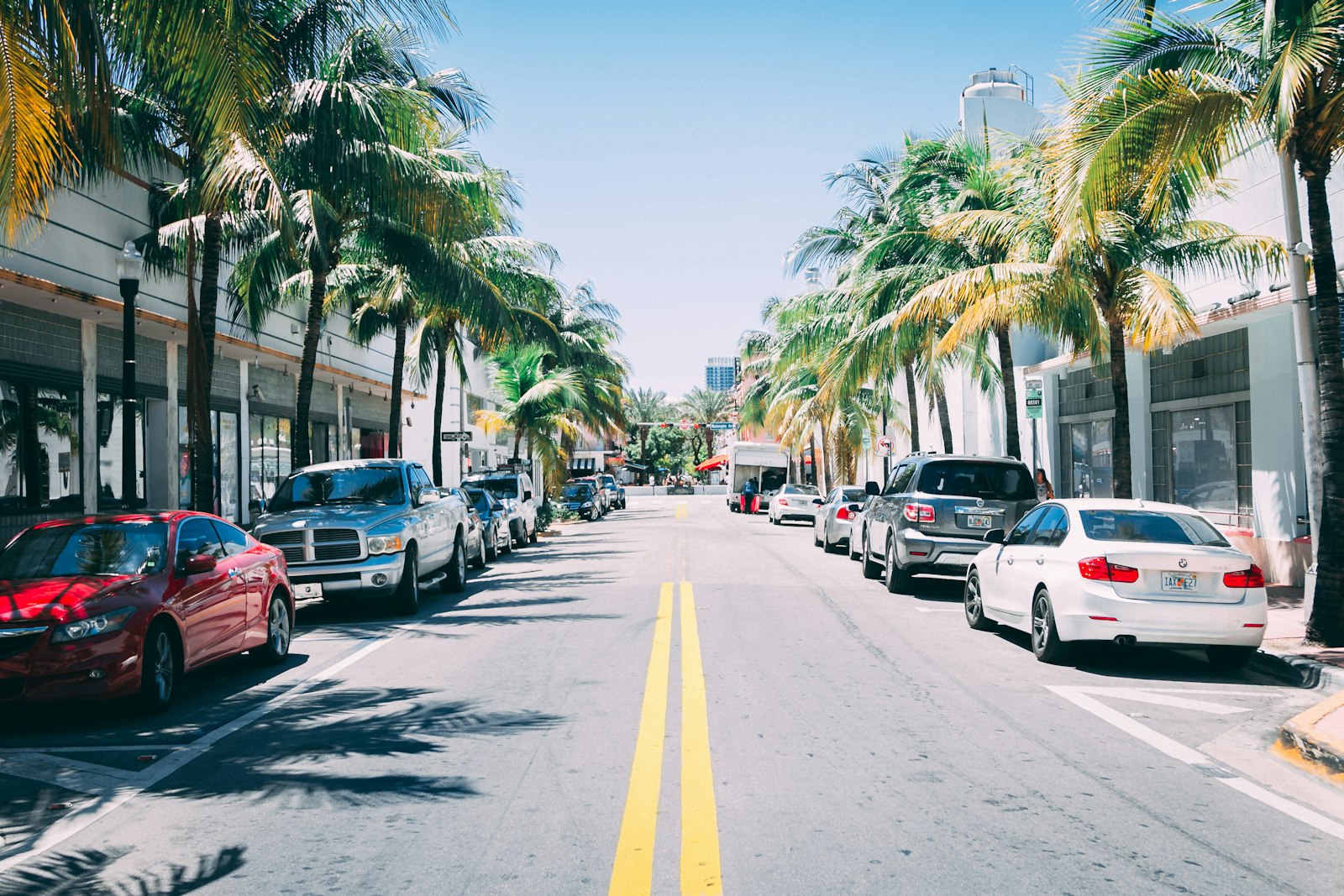 Rows of cars parked in the Florida sun, which is hard on paint and batteries