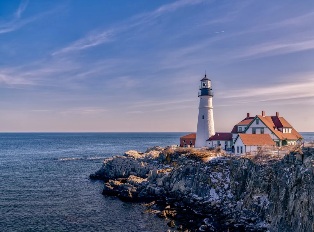 Portland Head Light on the rocky coast of Cape Elizabeth, Maine Portland Head Light on the rocky coast of Cape Elizabeth, Maine