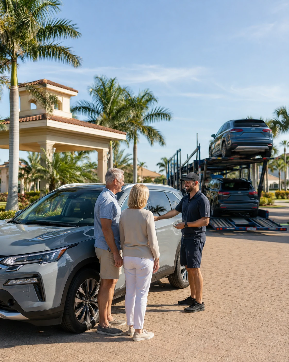 Vehicle handoff in a residential community — Kendall car shipping guide Vehicle handoff in a residential community — Kendall car shipping guide